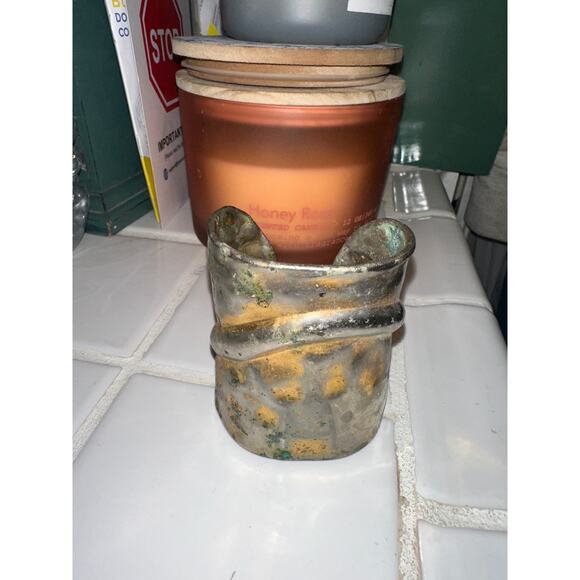 VINTAGE ALLEN JACOBSEN BRUTALIST MODERNIST CUFF BRACELET SIGNED! - Picture 3 of 7